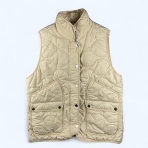 J. Crew Quilted Vest with PrimaLoft Beige Women's Size L